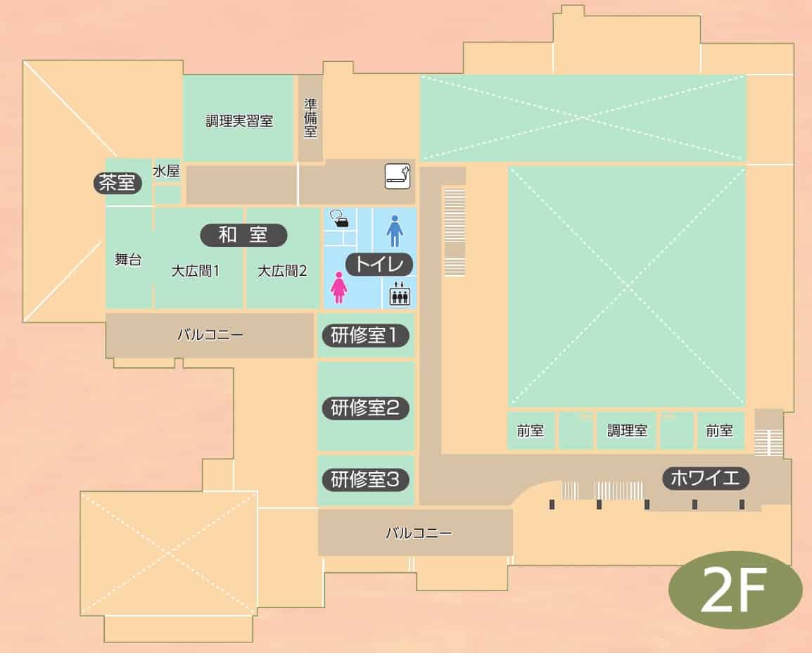 勝山ふれあいセンター 2階 会場案内図